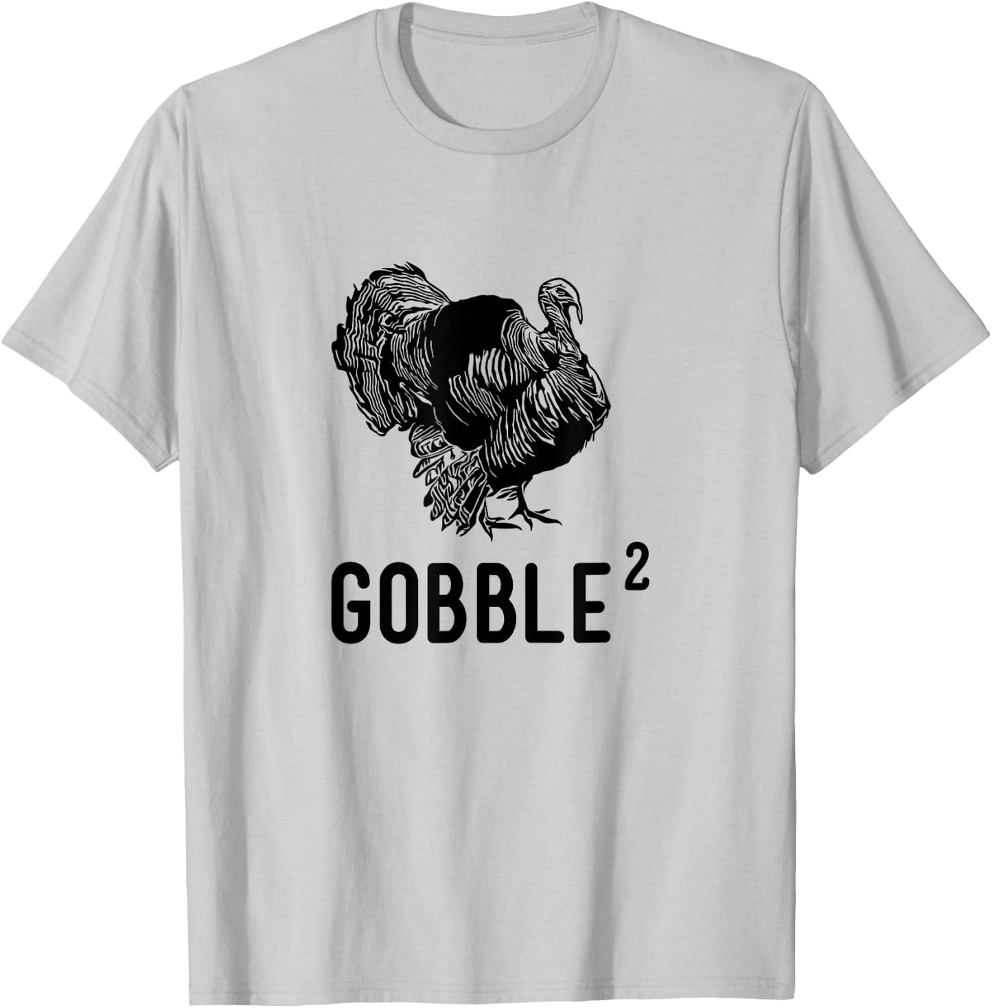 Gobble Squared Thanksgiving Turkey Funny Teacher Math Joke T-Shirt - T-Shirt | Ash