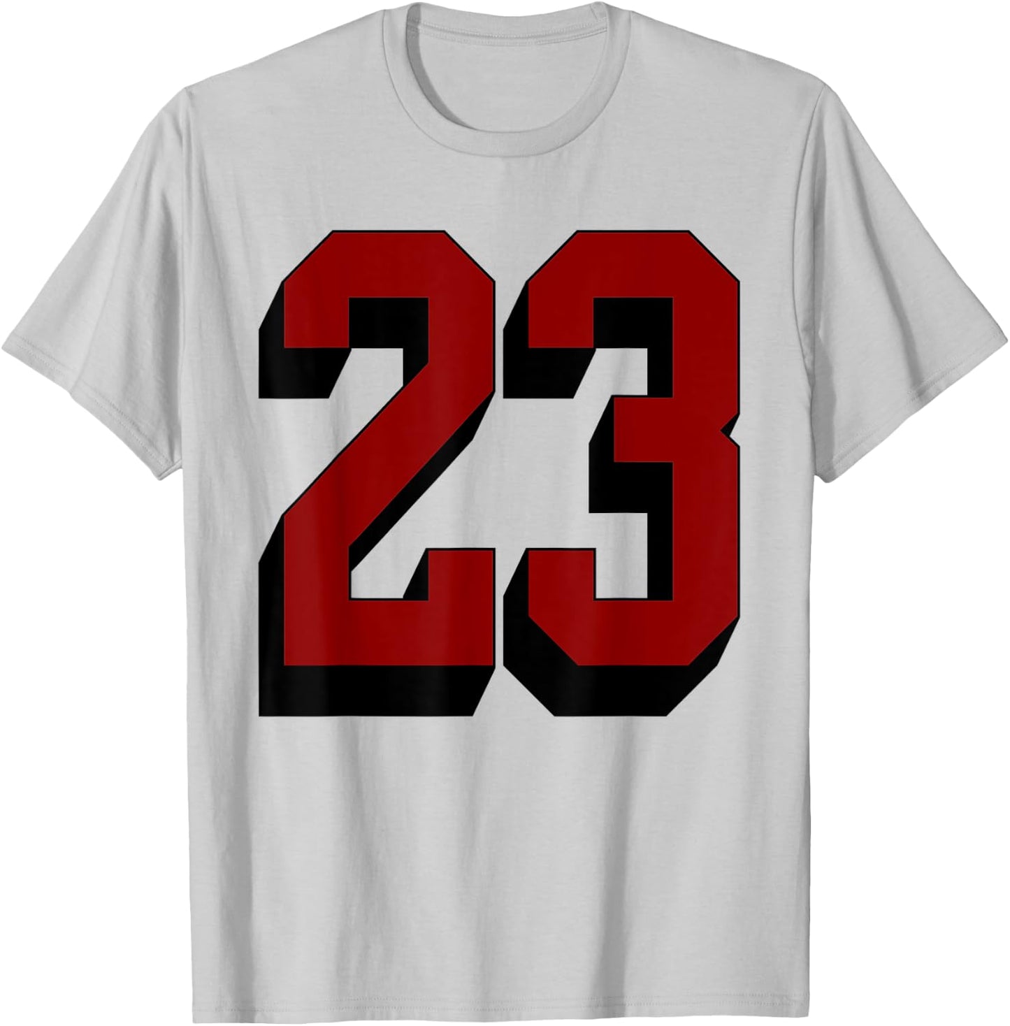 #23 Number 23 Varsity Fan Sports Team White Jersey T-Shirt - T-Shirt | Ash