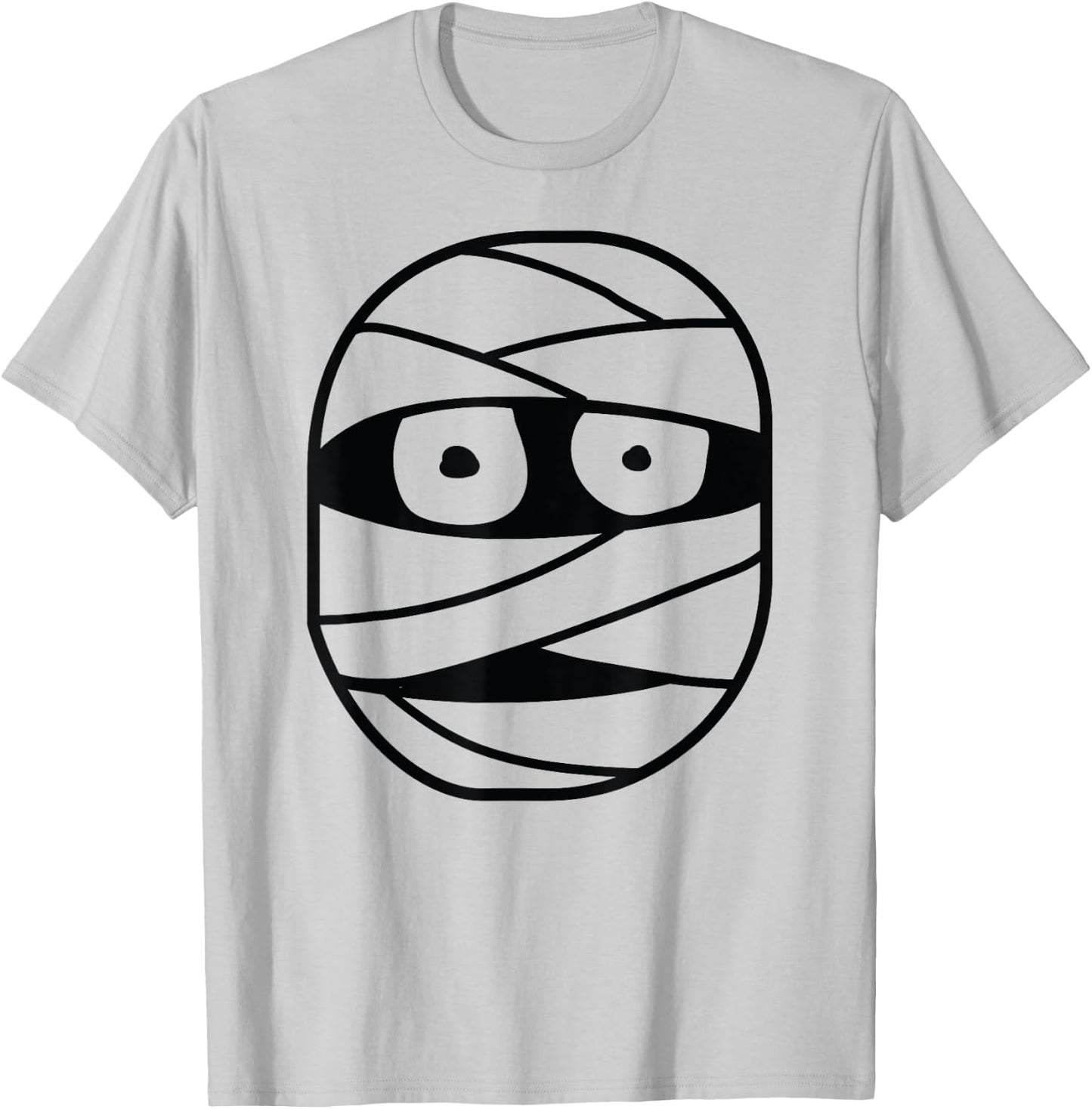 Halloween Mummy Face Costume Kids Men Women Boys Girls T-Shirt - T-Shirt | Ash