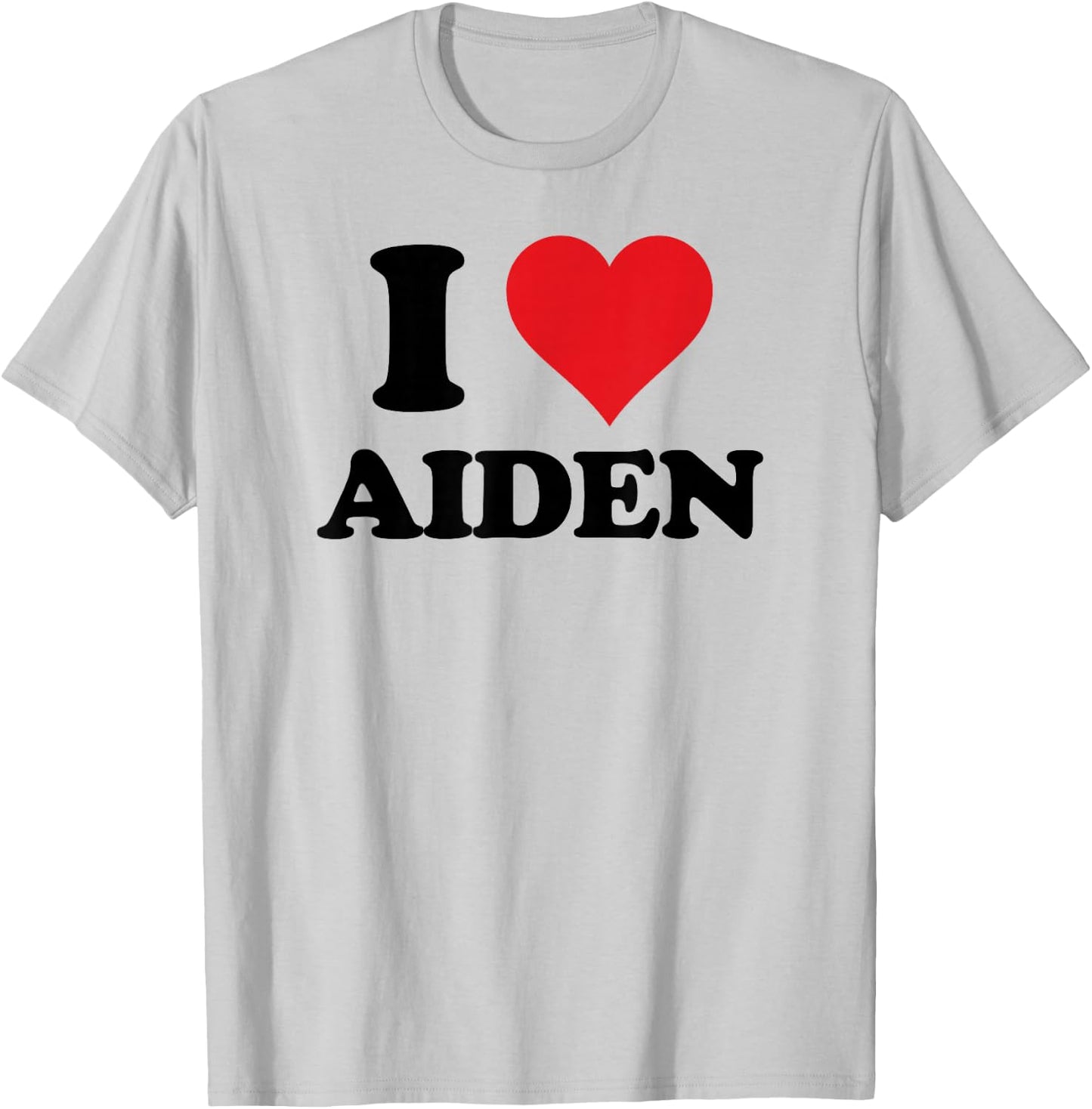 I Heart Aiden First Name I Love Personalized Stuff T-Shirt - T-Shirt | Ash