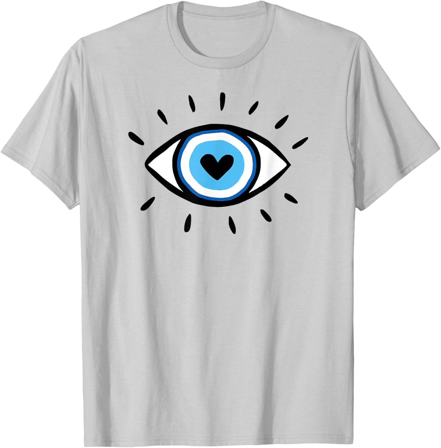 Evil Eye Spiritual Aesthetic Esoteric Mystical Themed T-Shirt - T-Shirt | Ash