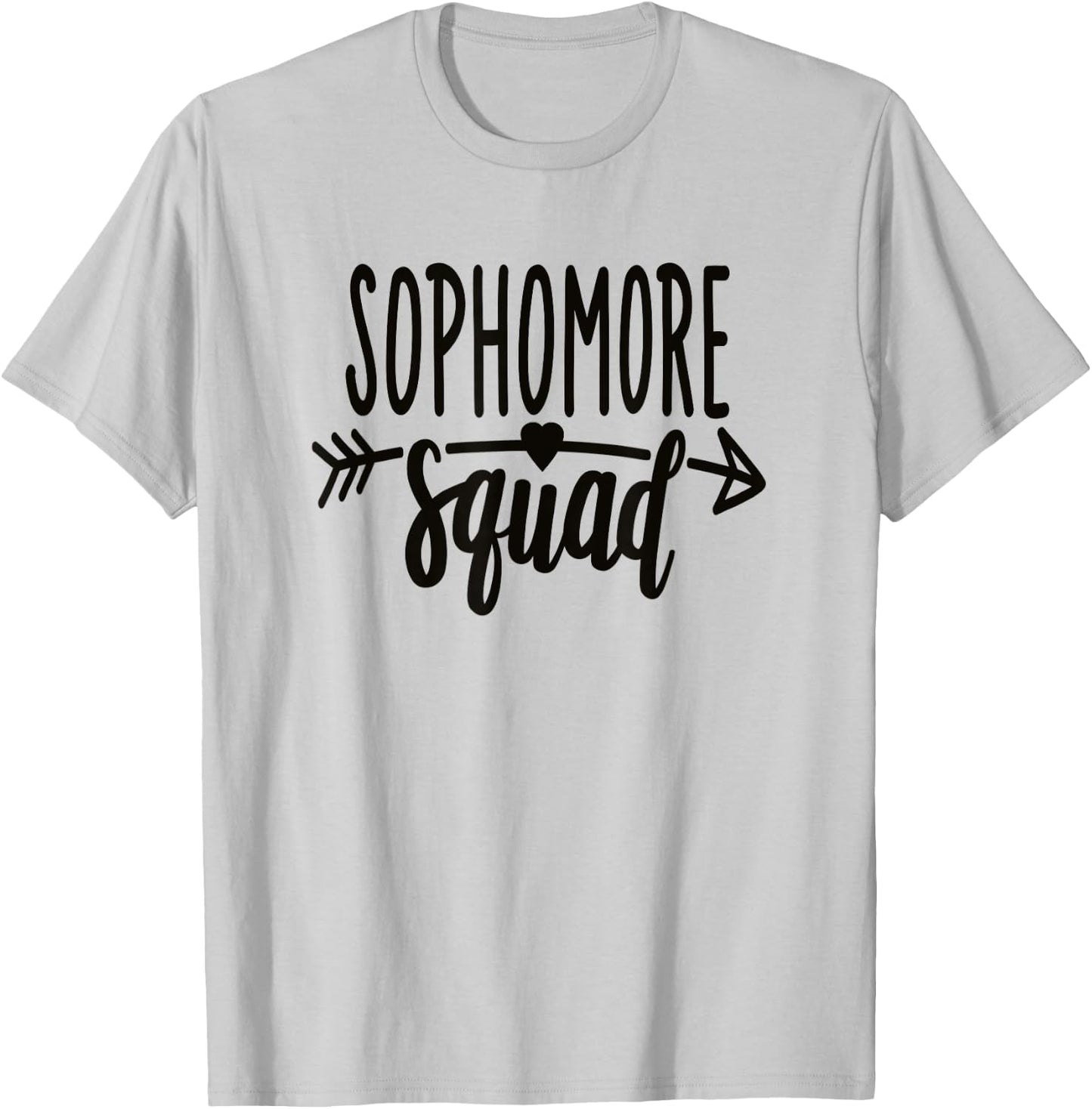 Sophomore Squad Highschool Girls School Shirt 10th Grade T-Shirt - T-Shirt | Ash