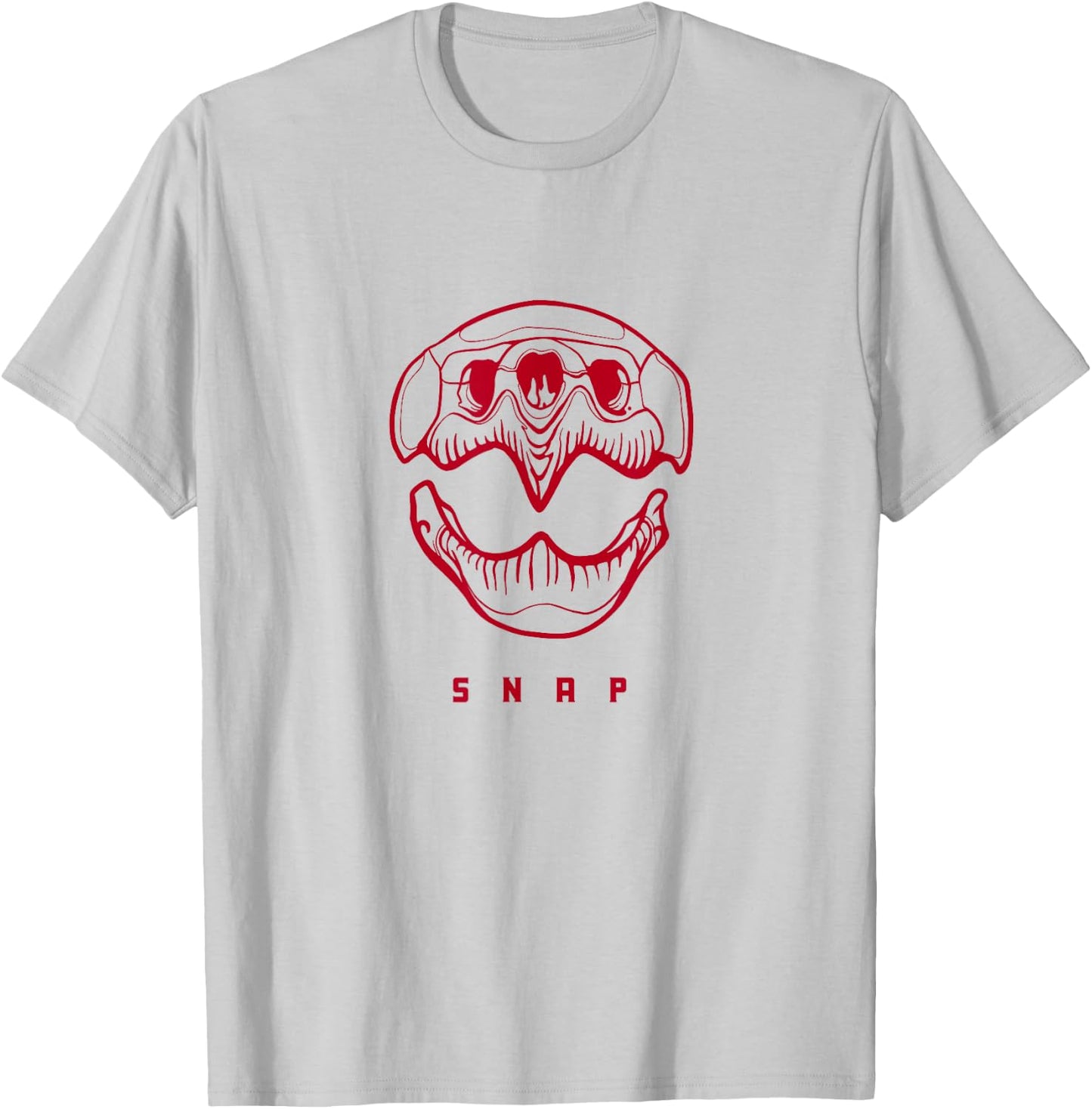 Alligator snapping turtle skull. Design for reptile lovers T-Shirt - T-Shirt | Ash