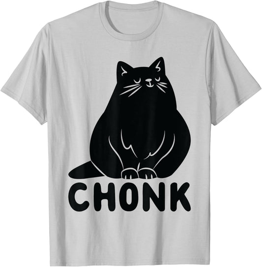 Cat Chonk T-Shirt - T-Shirt | Ash
