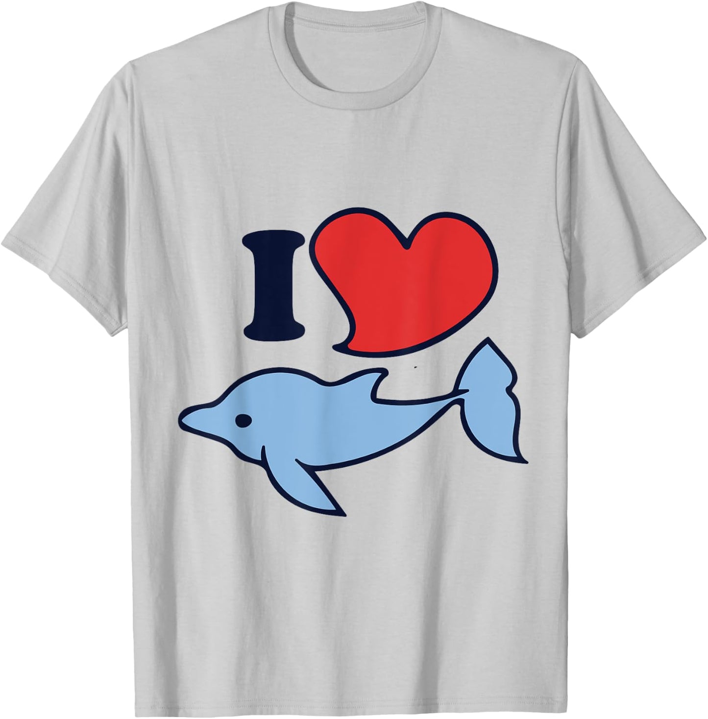 I love dolphins cute dolphin T-Shirt - T-Shirt | Ash