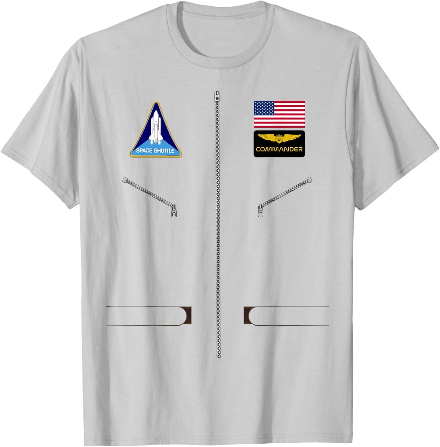 Astronaut Space Flight Suit Halloween Costume Birthday Gift T-Shirt - T-Shirt | Ash