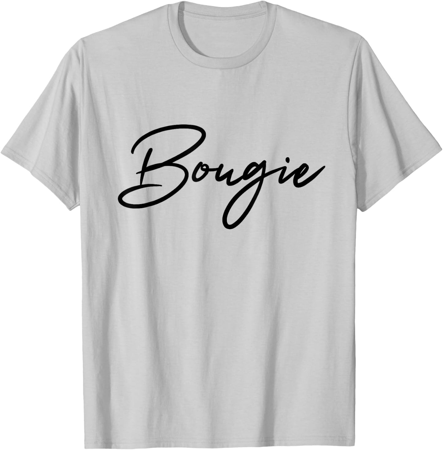 Bougie Script Glam Queen Arty Style Cute & Funny Bougie T-Shirt - T-Shirt | Ash