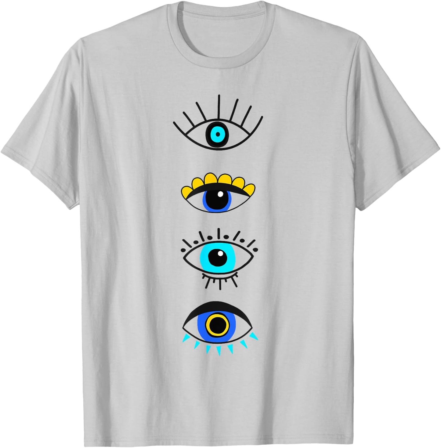 Evil Eye Curse Protection Seeing Eyes Nazar Mati Evil Eye T-Shirt - T-Shirt | Ash