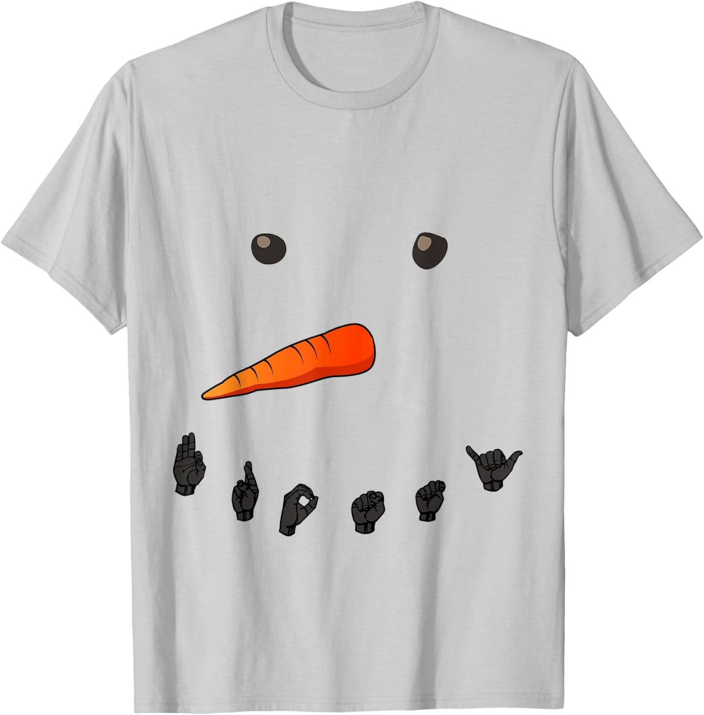 Snow Man Sign Language Teachers Interpreter ASL T-Shirt - T-Shirt | Ash