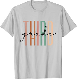 Third Grade Girls Boys Teacher Team 3rd Grade Squad T-Shirt - T-Shirt | Ash
