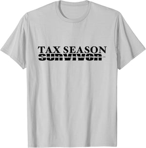 Funny Tax Season Survivor t shirt gift CPA Accountant T-Shirt - T-Shirt | Ash