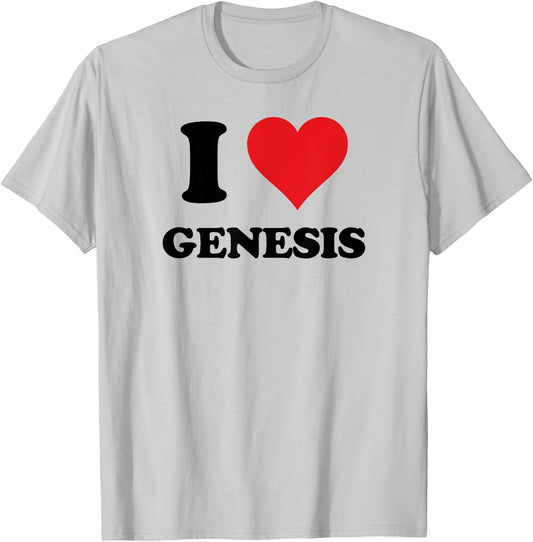 I Heart Genesis First Name I Love Personalised Stuff T-Shirt - T-Shirt | Ash