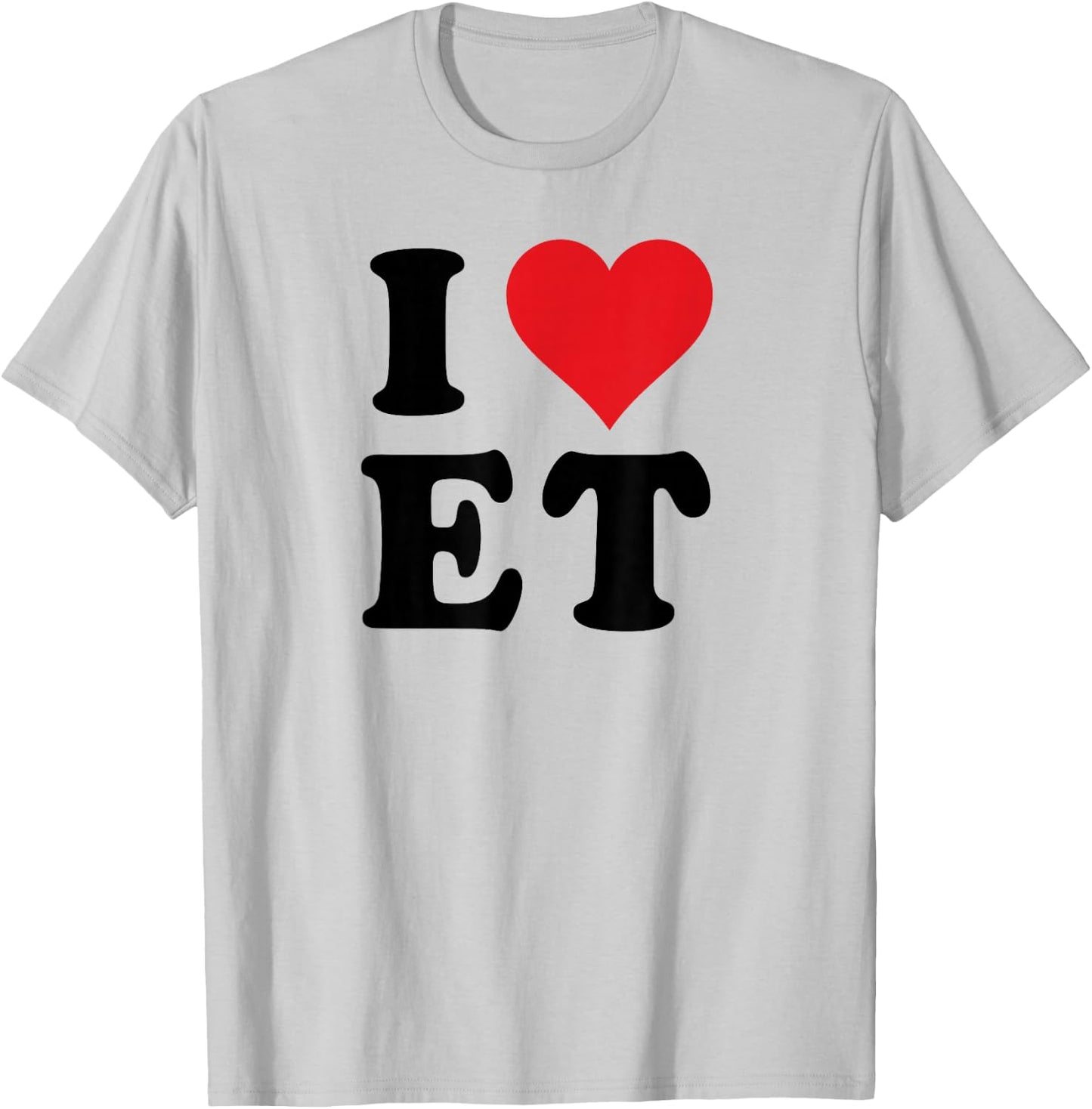 I Heart ET Initials I Love E.T. First And Last Name E T T-Shirt - T-Shirt | Ash