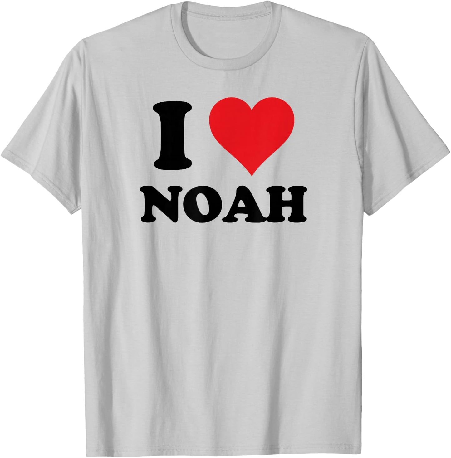 I Heart Noah First Name I Love Personalized Stuff T-Shirt - T-Shirt | Ash