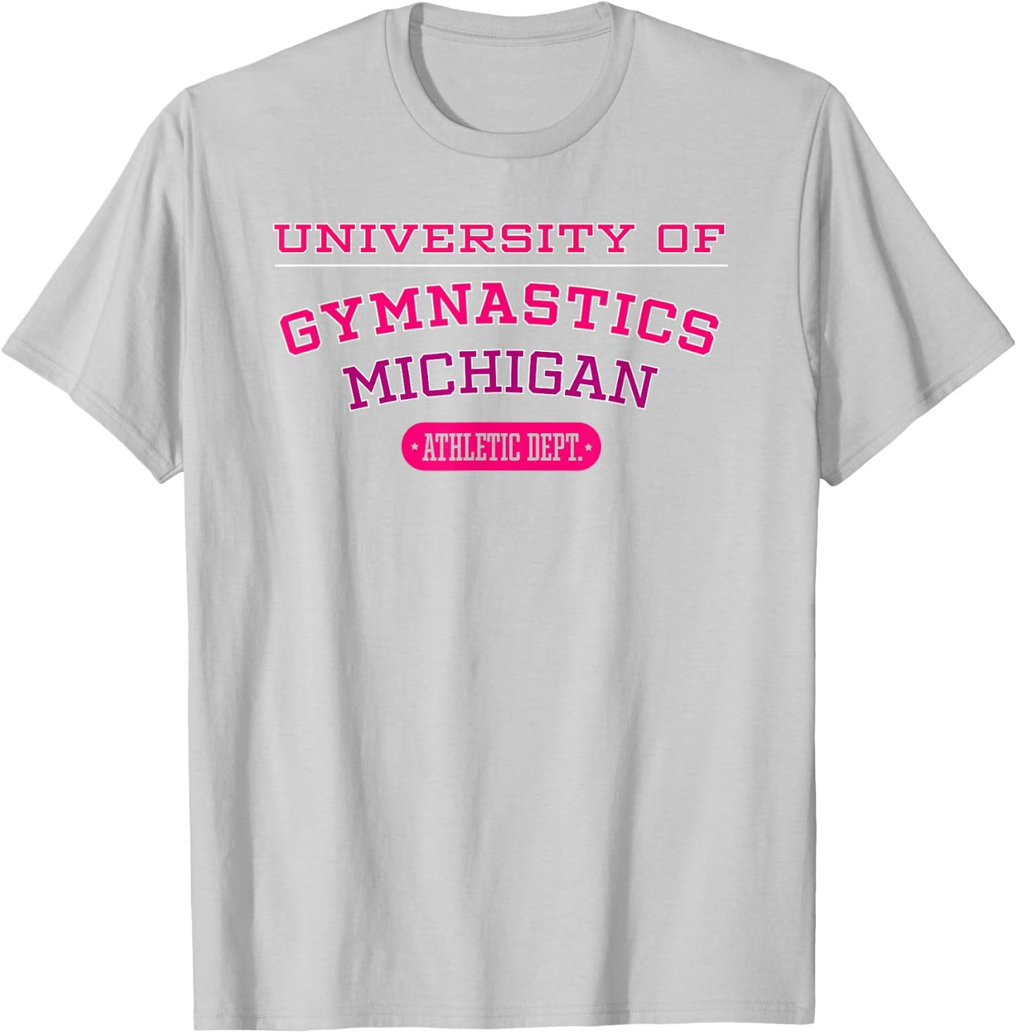 University of Gymnastics MICHIGAN Athletic Dept. T-Shirt - T-Shirt | Ash
