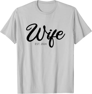 Wedding Wife Est. 2024 T-Shirt - T-Shirt | Ash