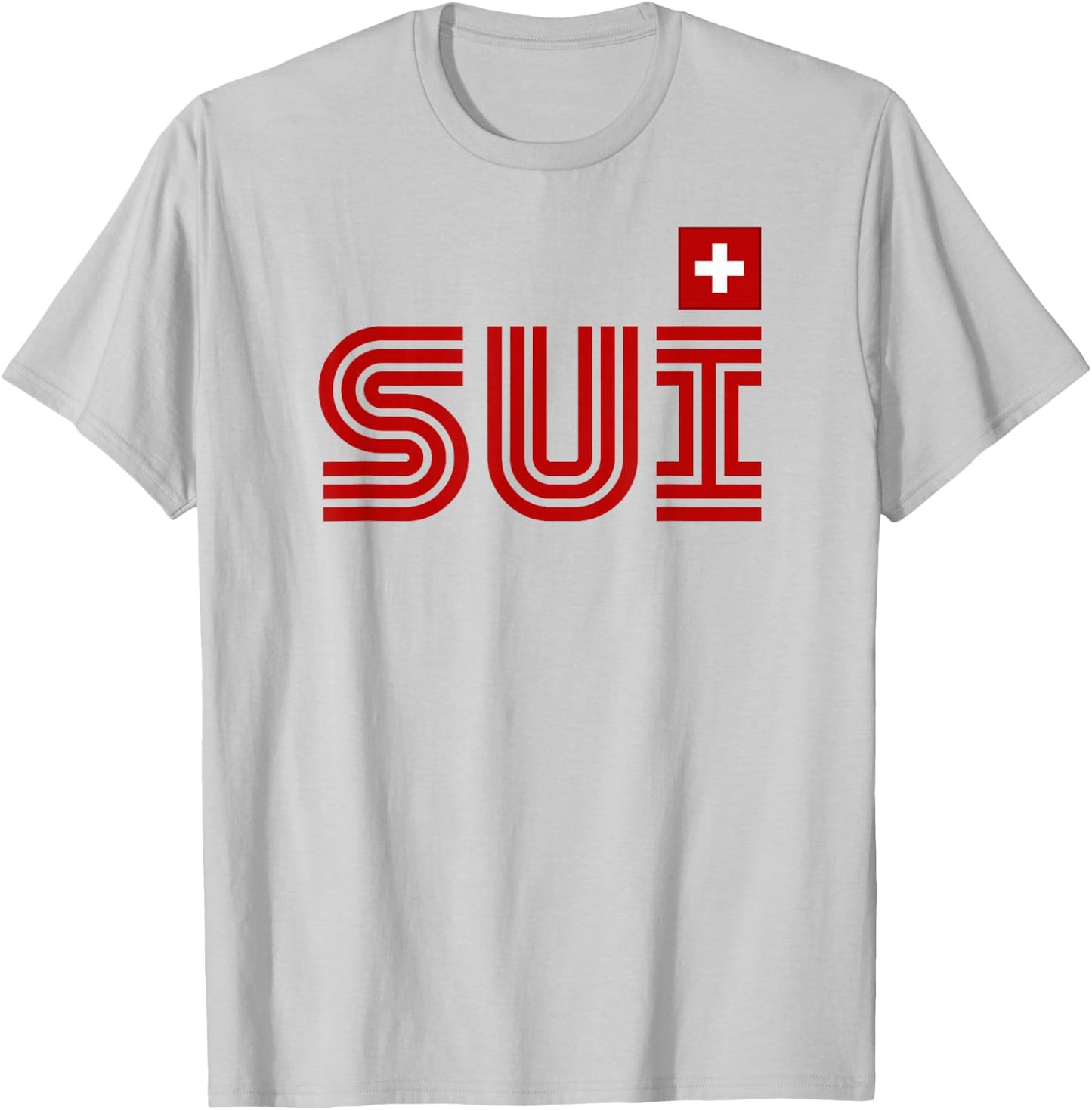 Switzerland Flag Retro International Country Swiss Pride T-Shirt - T-Shirt | Ash