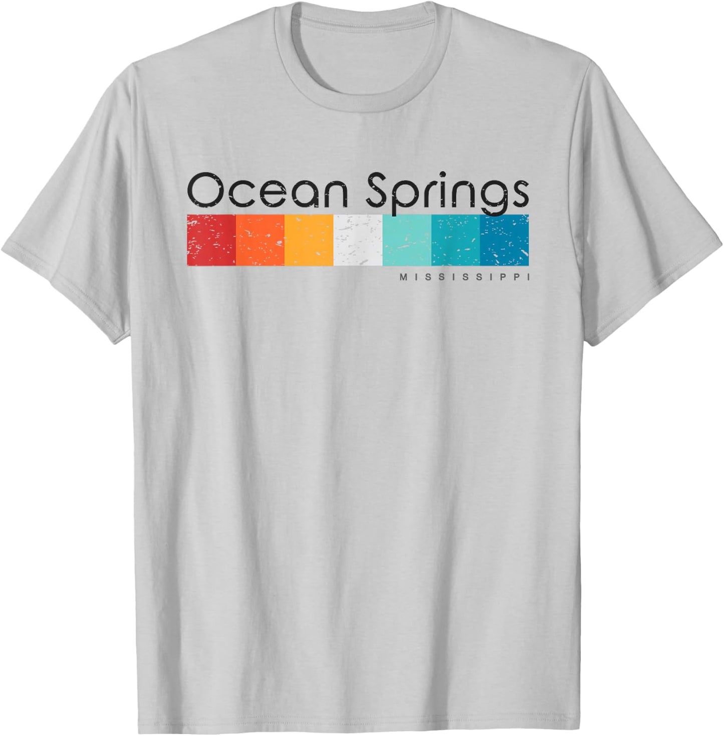 Vintage Ocean Springs Mississippi MS Retro Design T-Shirt - T-Shirt | Ash