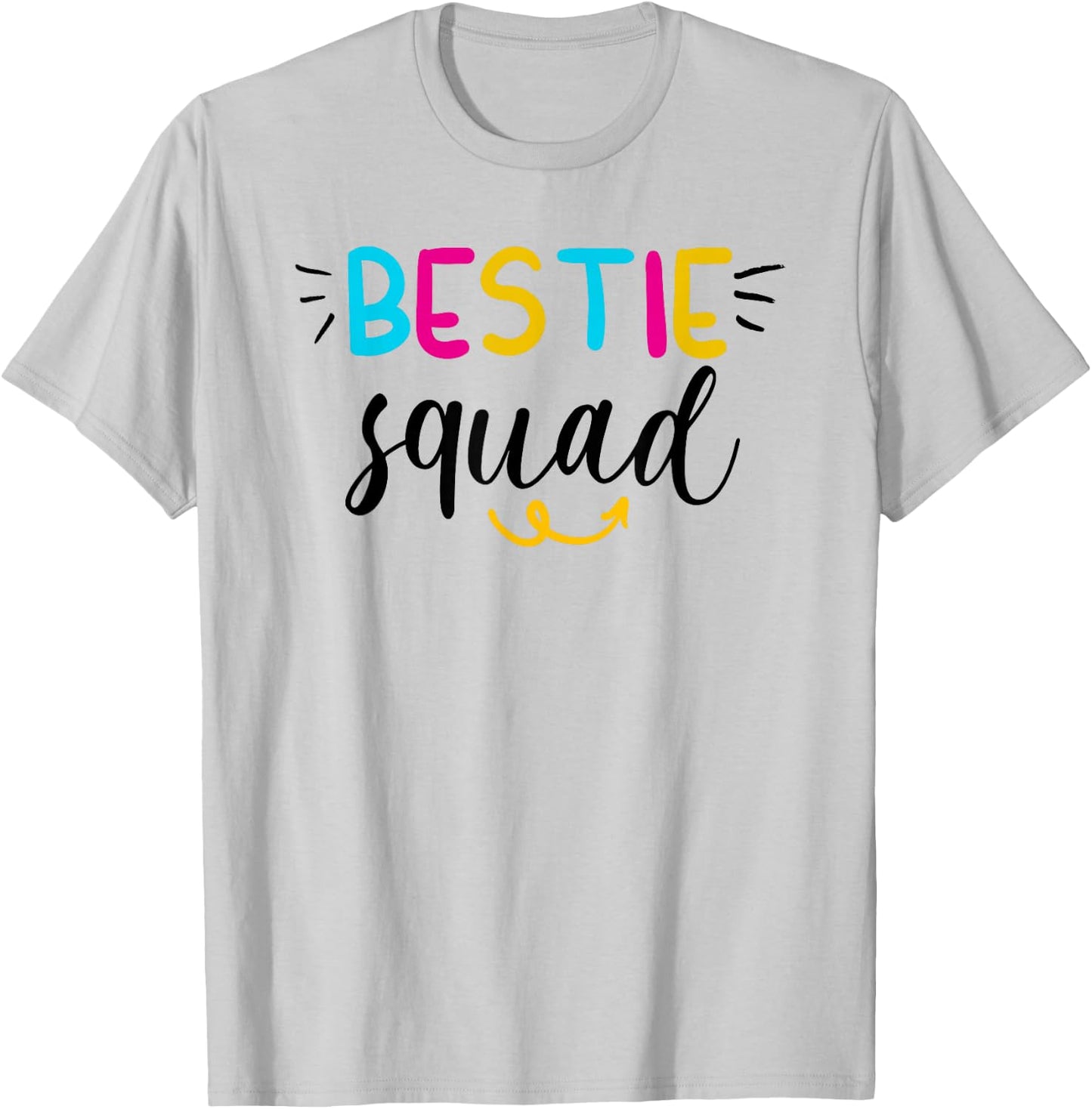 Bestie Squad Best Friends T-Shirt - T-Shirt | Ash