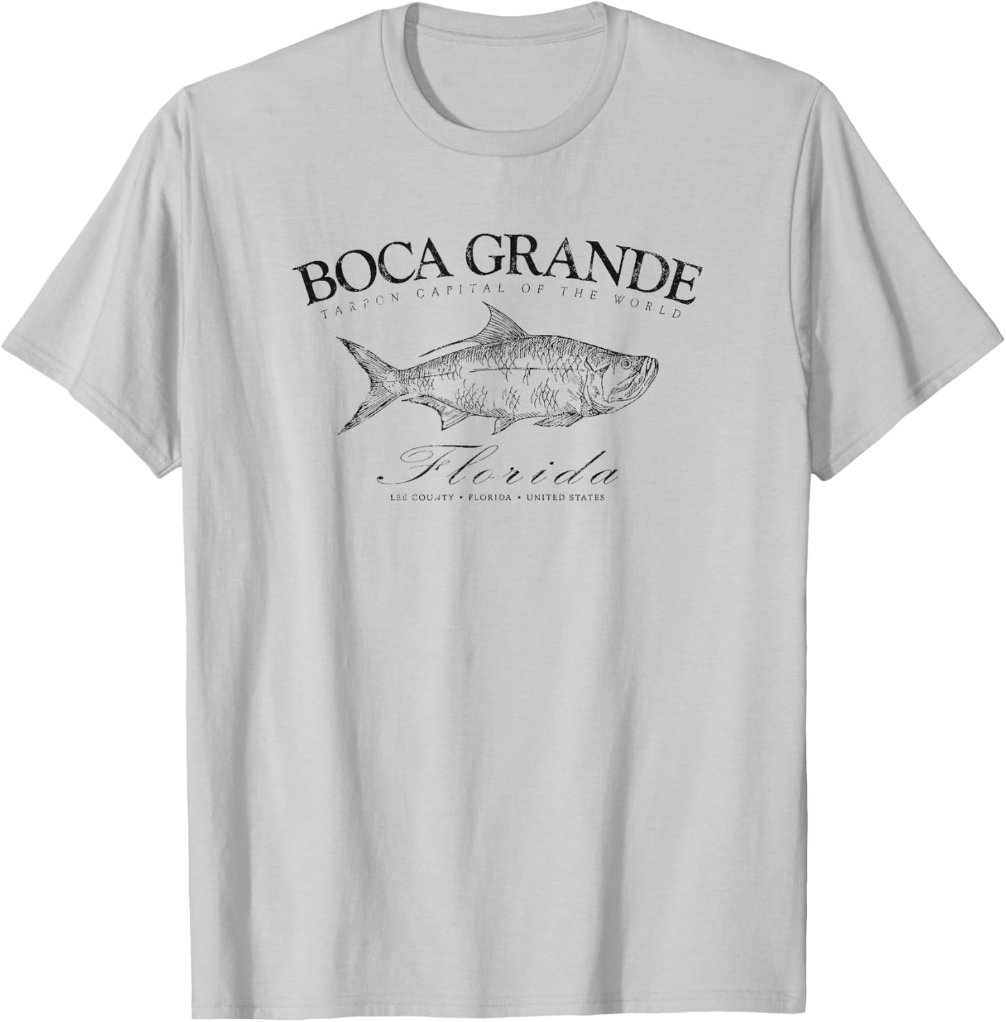 Boca Grande Tarpon Capital of the World Gasparilla T-Shirt - T-Shirt | Ash