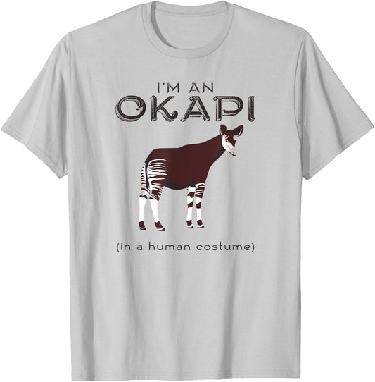 Okapi Human Costume Funny Okapis T-Shirt - T-Shirt | Ash