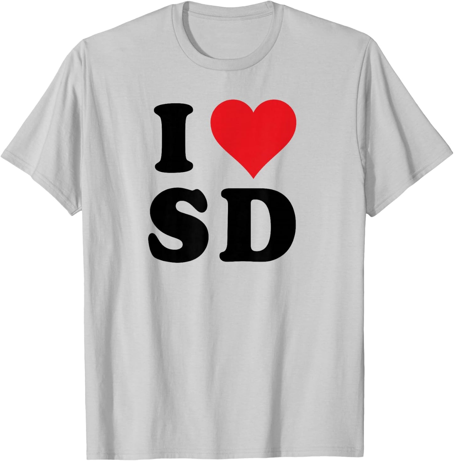 I Heart SD Initials I Love S.D. First And Last Name S D T-Shirt - T-Shirt | Ash