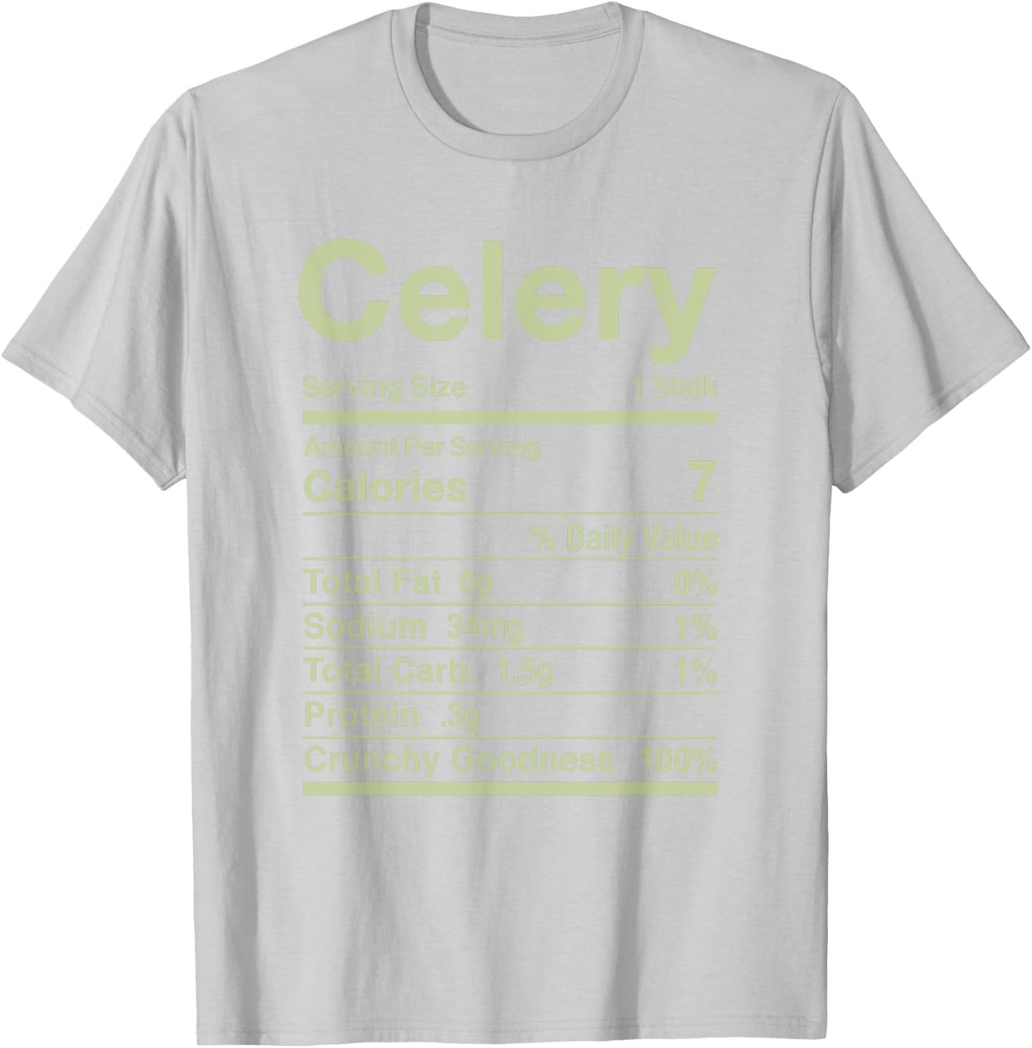 Celery Nutrition Facts Juice Vegetable Thanksgiving Matching T-Shirt - T-Shirt | Ash