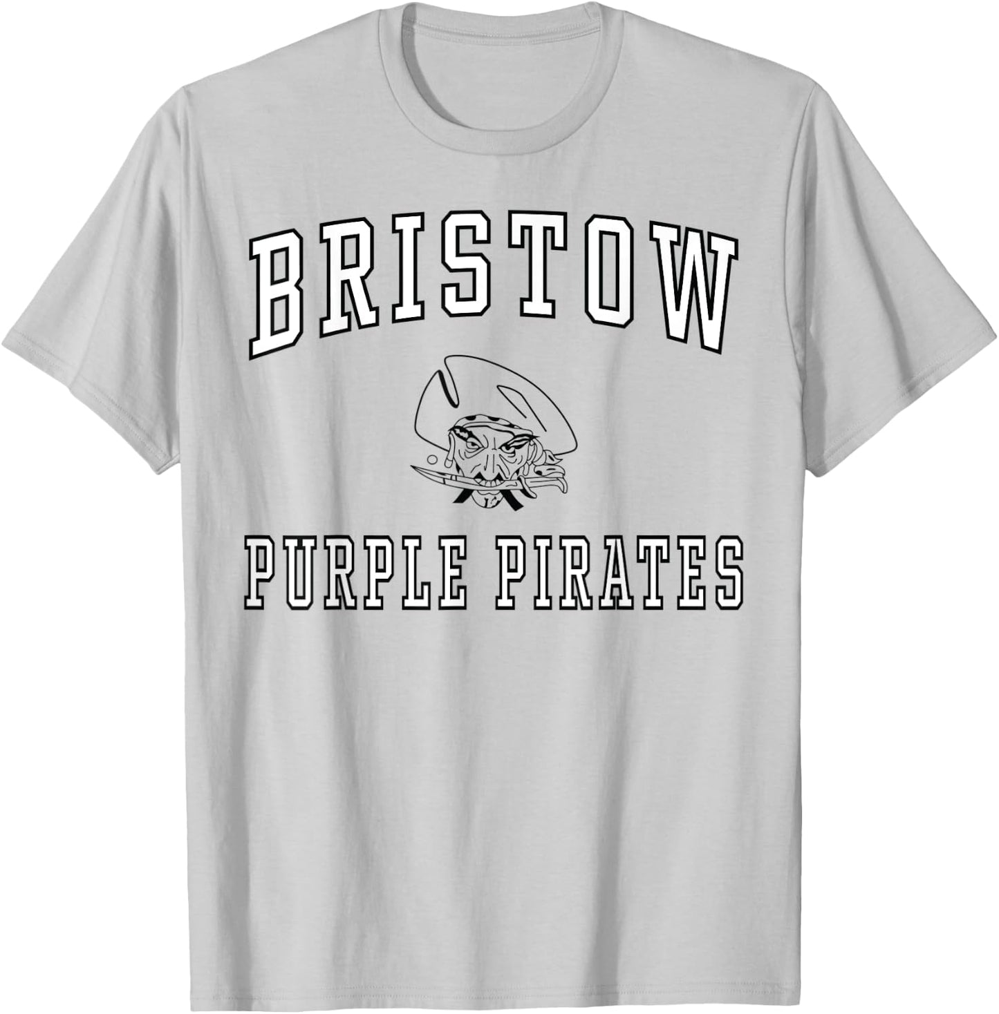 Bristow High School Purple Pirates C1 T-Shirt - T-Shirt | Ash