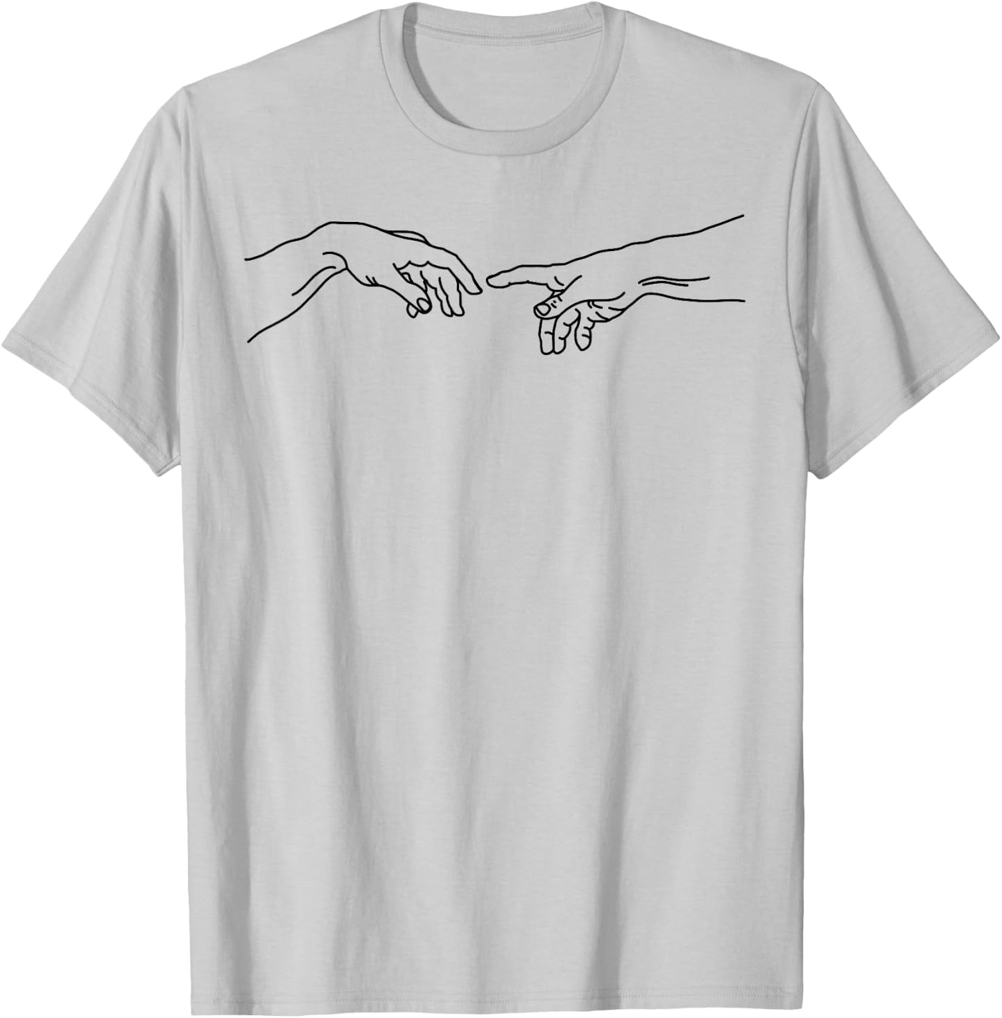 Michelangelo Creation Hands for Art Lover T-Shirt - T-Shirt | Ash