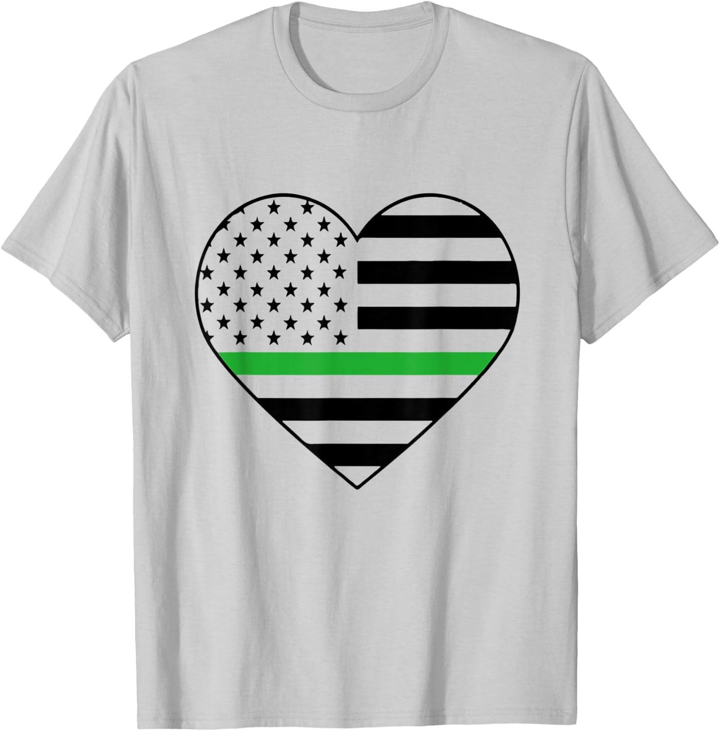 Green Line Military Border Patrol Park Ranger Women's Gift T-Shirt - T-Shirt | Ash