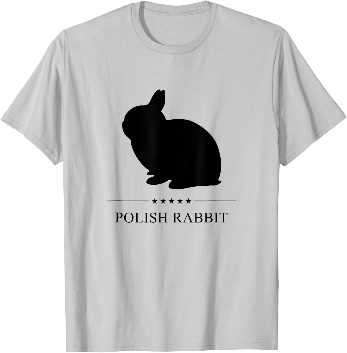 Polish Rabbit Black Silhouette T-Shirt - T-Shirt | Ash