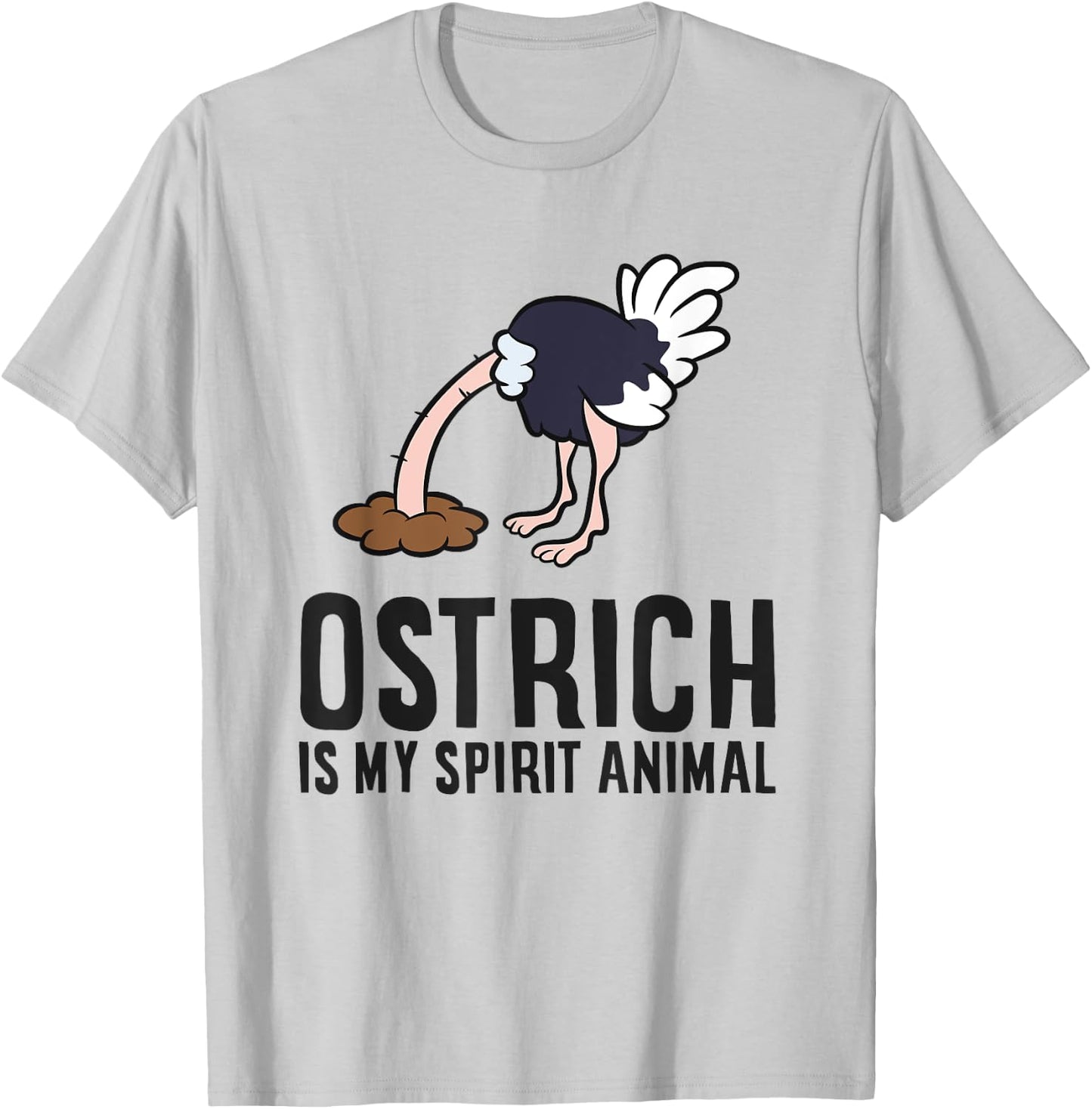 Ostrich Is My Spirit Animal Love Ostriches T-Shirt - T-Shirt | Ash