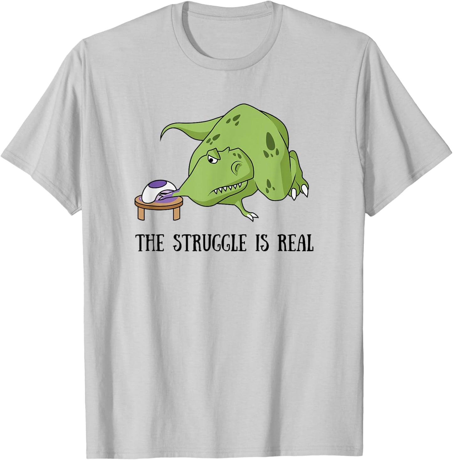 Nail Tech Shirt | Tyrannosaurus Rex Drying Nails T-Shirt - T-Shirt | Ash