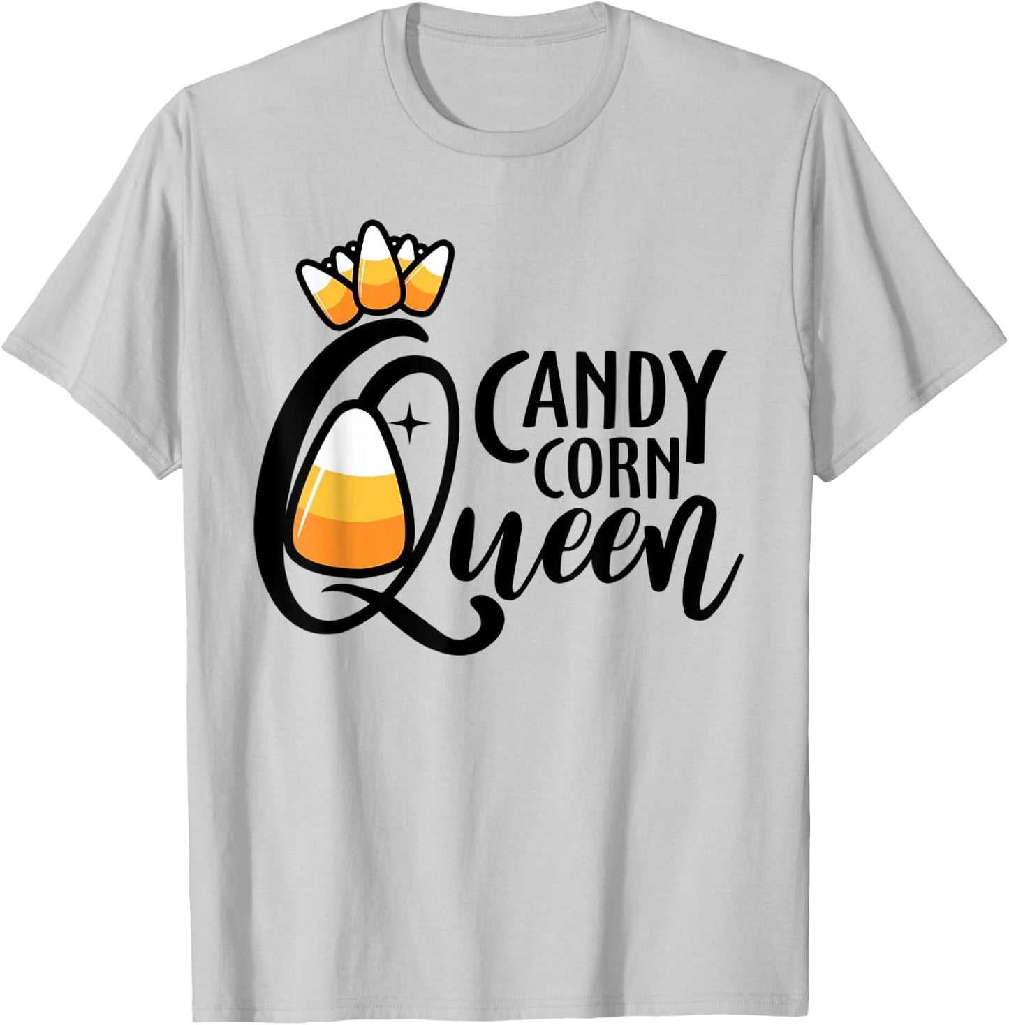 Candy Corn Queen Funny Halloween Costume T-Shirt - T-Shirt | Ash