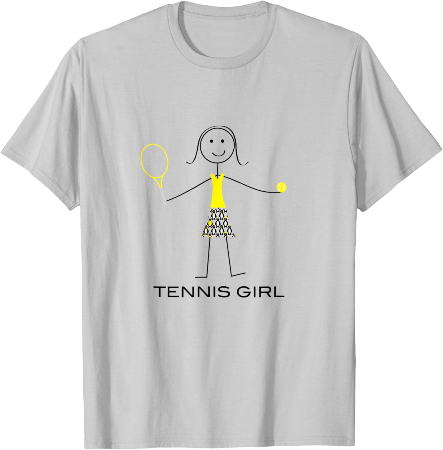 Funny Tennis Design Women, Girl Tennis Player T-Shirt - T-Shirt | Ash