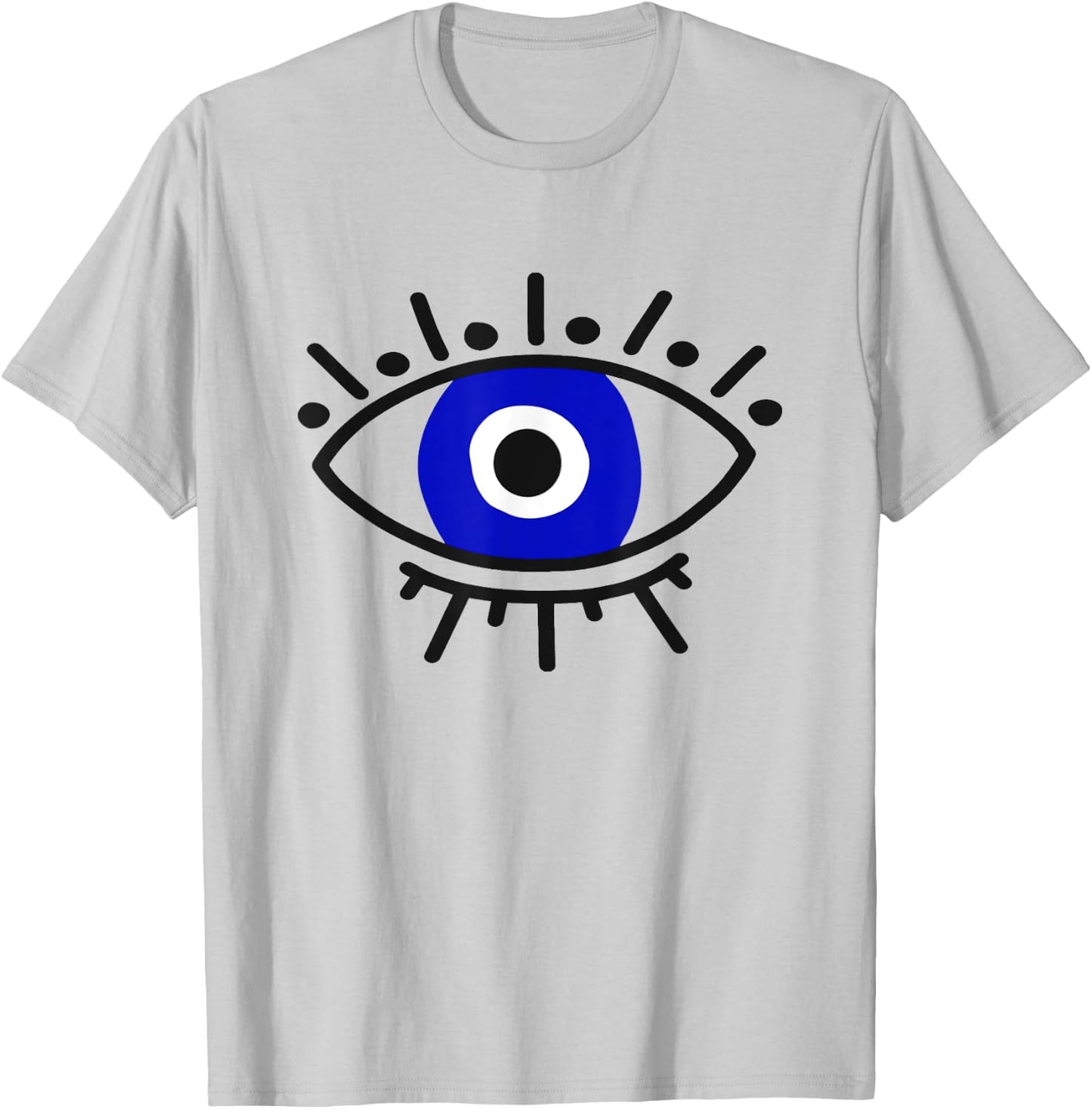 Evil Eye Curse Protection Hand of Hamsa Seeing Eyes Evil Eye T-Shirt - T-Shirt | Ash