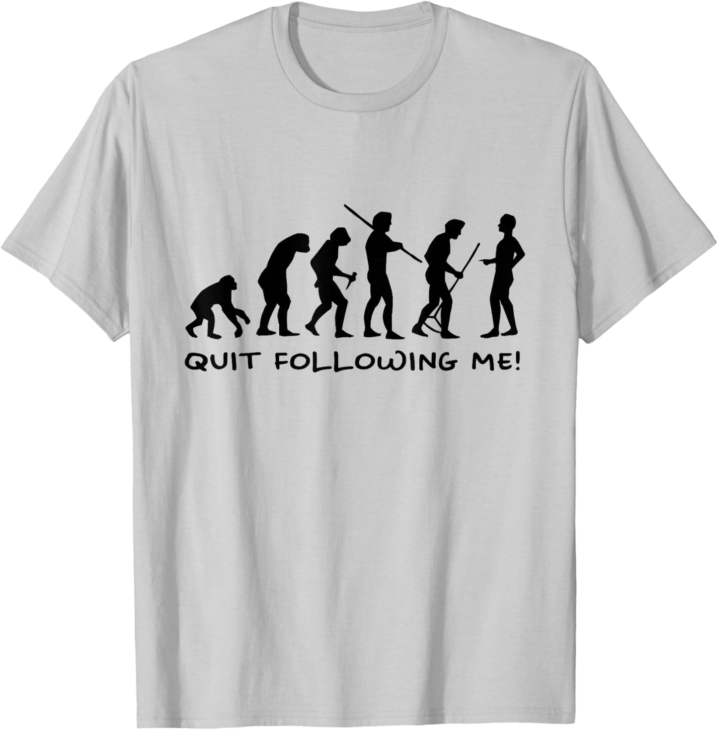 Funny Human Evolution Anthropology Science Men Women Gifts T-Shirt - T-Shirt | Ash
