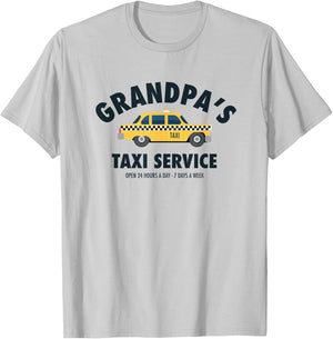 Grandpa's Taxi Service Funny Grandparent Gift from Kids T-Shirt - T-Shirt | Ash