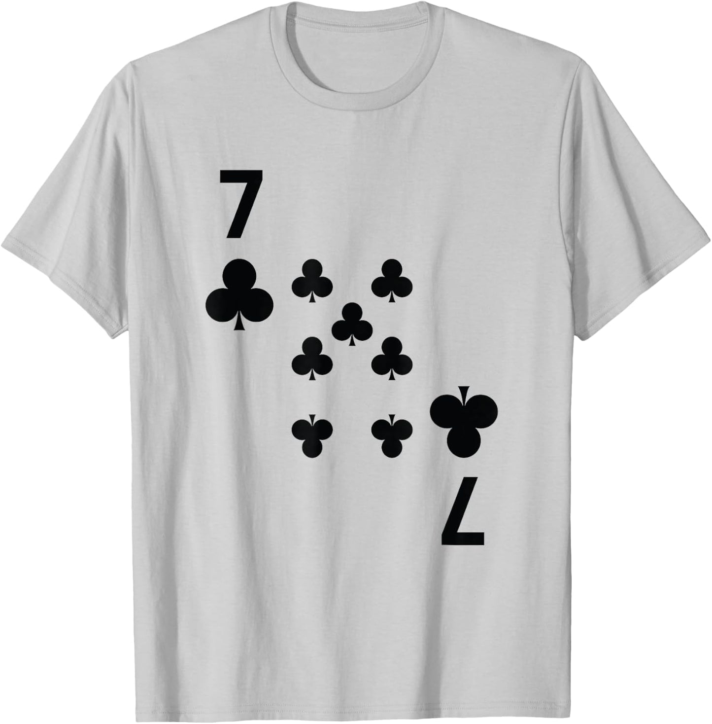 Seven of Clubs poker playing card costume shirt T-Shirt - T-Shirt | Ash