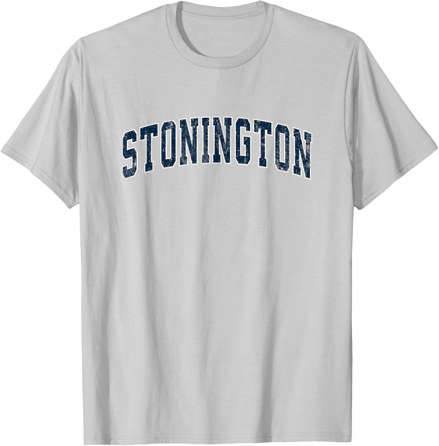 Stonington Connecticut CT Vintage Sports Design Navy Design T-Shirt - T-Shirt | Ash