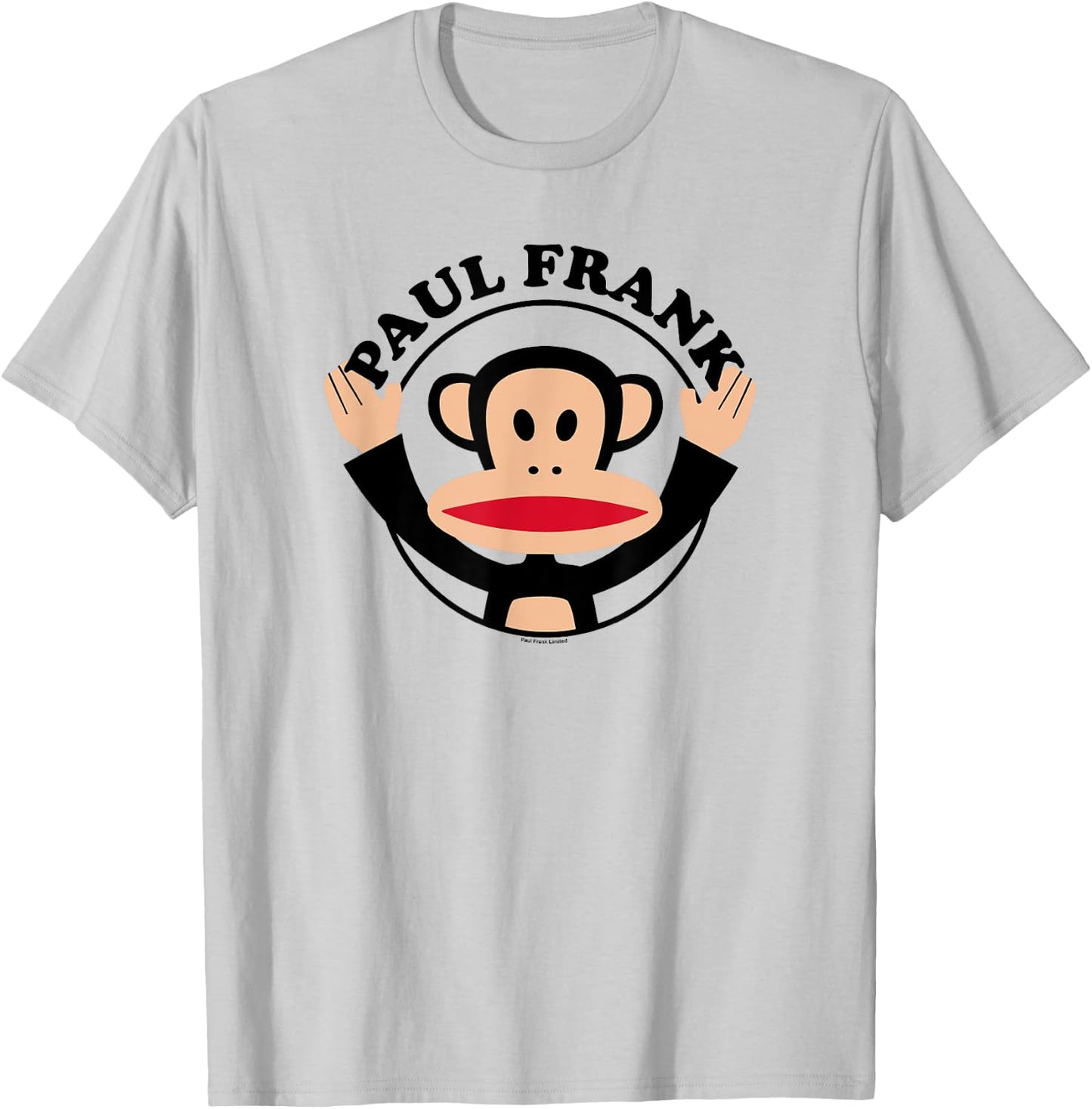 Paul Frank Kids Julius the Monkey , Grey, Small, Short Sleeve, , Classic Fit, Lightweight, Pull On T-Shirt - T-Shirt | Ash