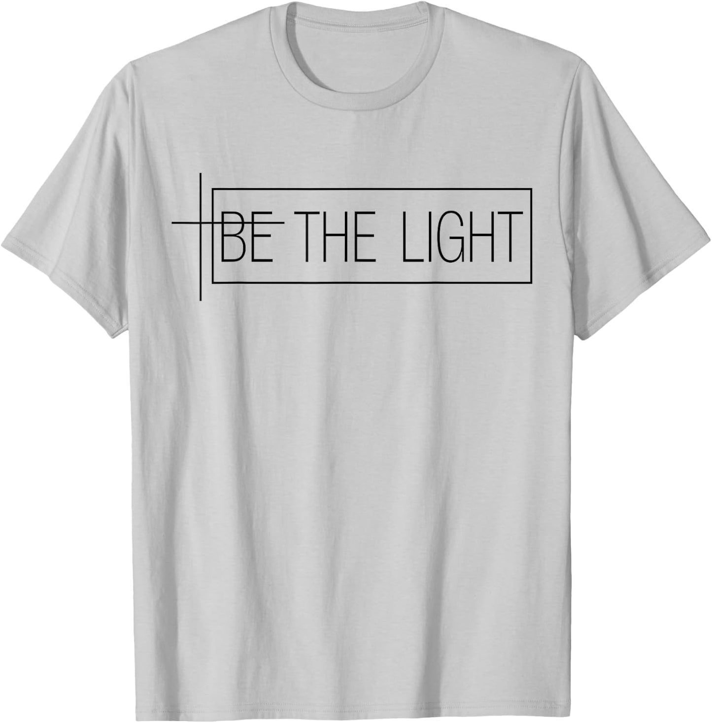 Faith Christian Be The Light T-Shirt - T-Shirt | Ash