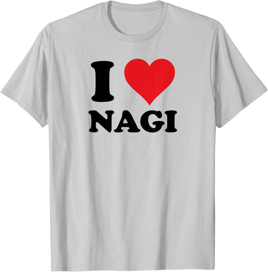 I Heart Nagi First Name I Love Personalized Stuff T-Shirt - T-Shirt | Ash