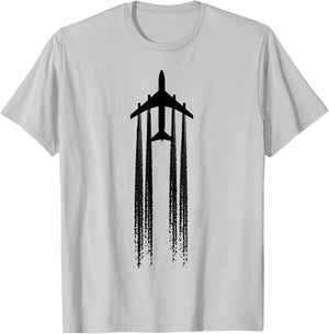 Chemtrails Conspiracy Theory Airplane Aviation T-Shirt - T-Shirt | Ash
