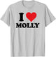I Heart Molly First Name I Love Personalised Stuff T-Shirt - T-Shirt | Ash