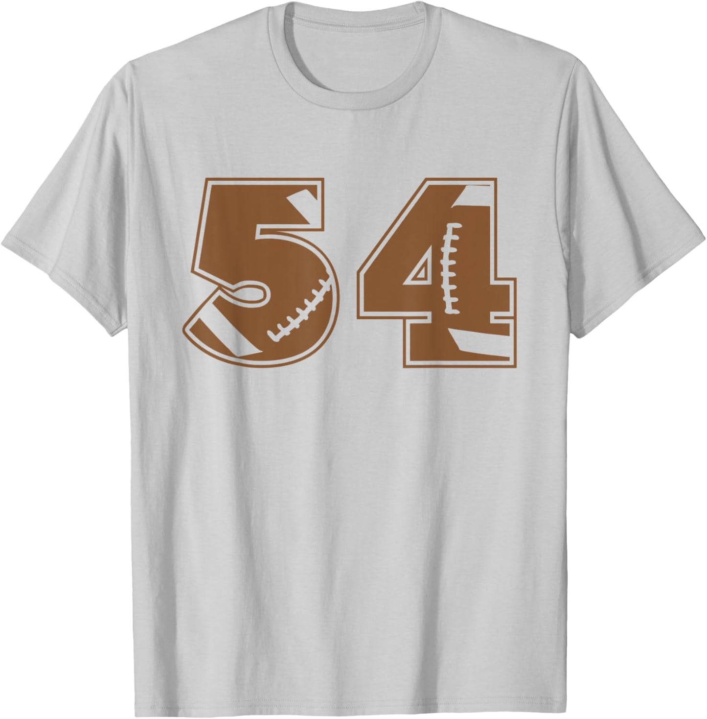 Football 54 Jersey Number T-Shirt - T-Shirt | Ash