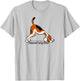Downward Facing Human - men funny dog yoga T-Shirt - T-Shirt | Ash