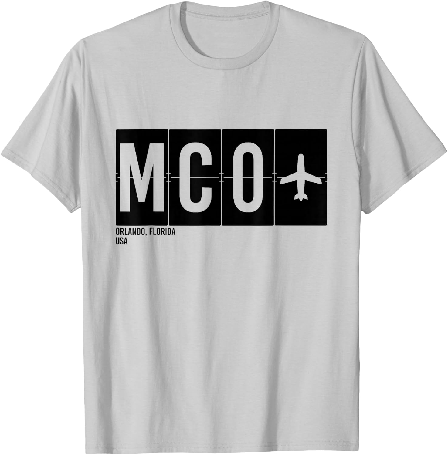 MCO Orlando Florida USA Airport Code International Travel T-Shirt - T-Shirt | Ash