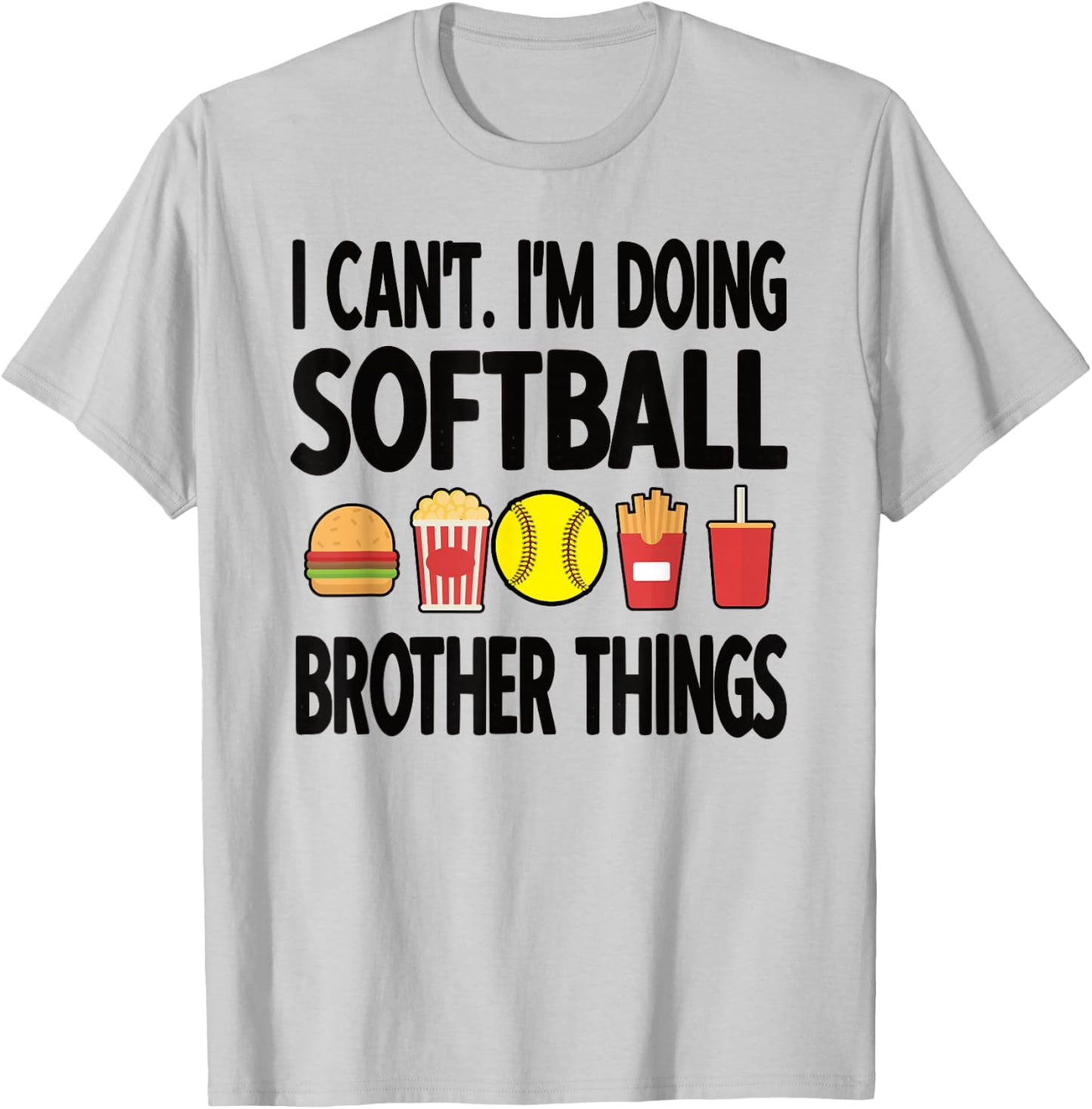 Softball Brother Things Proud Softball Player Bro T-Shirt - T-Shirt | Ash