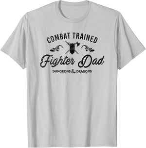 Dungeons & Dragons Combat Trained Fighter Dad T-Shirt - T-Shirt | Ash